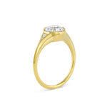 Alyssa | Diamond Accent Solitaire Engagement Ring-Honey Jewelry Co-Honey Jewelry Co