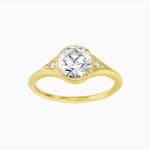 Alyssa | Diamond Accent Solitaire Engagement Ring-Honey Jewelry Co-Honey Jewelry Co