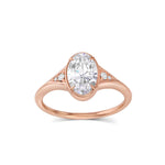 Alyssa | Diamond Accent Solitaire Engagement Ring-Honey Jewelry Co-Honey Jewelry Co