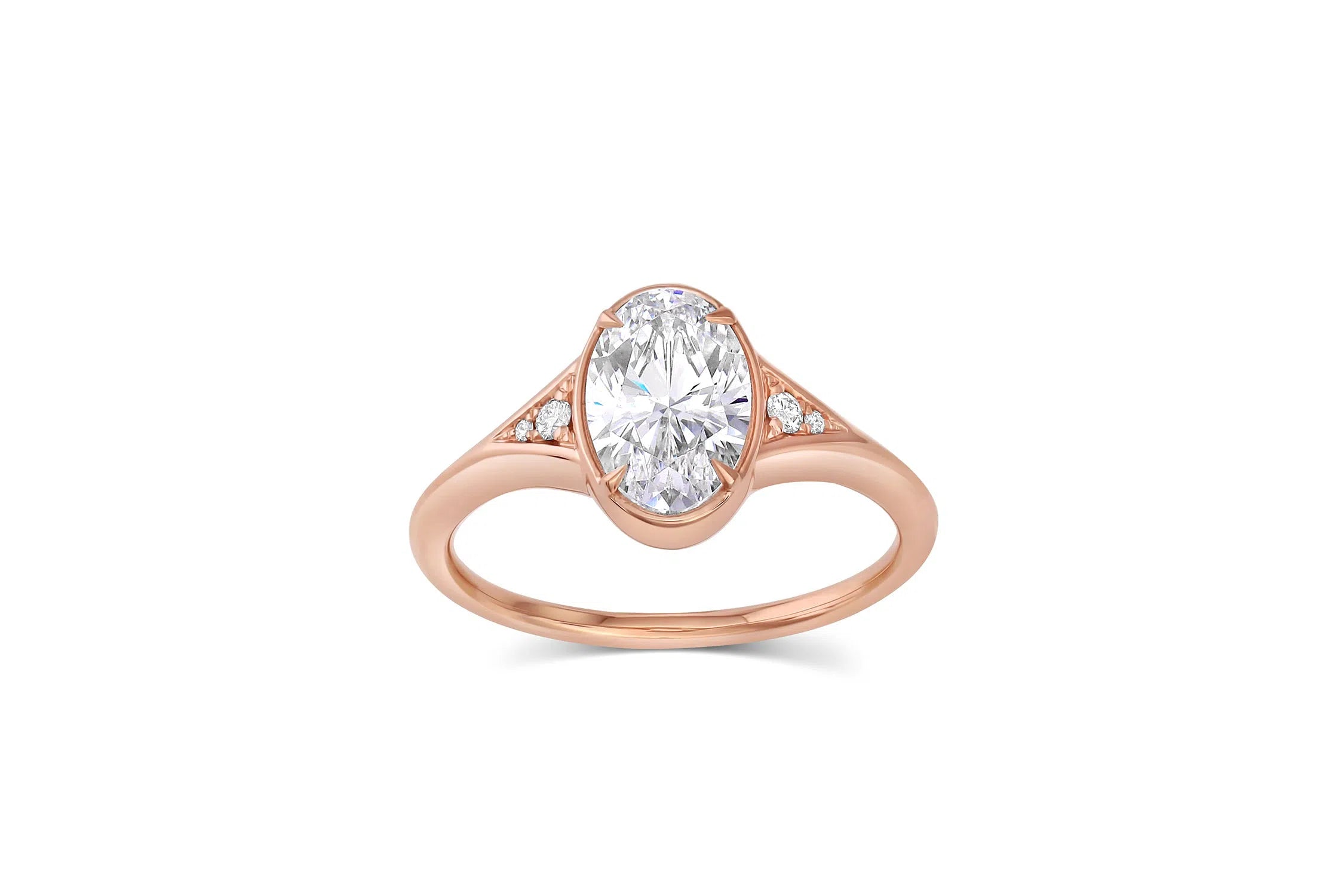 Alyssa | Diamond Accent Solitaire Engagement Ring-Honey Jewelry Co-Honey Jewelry Co