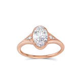 Alyssa | Diamond Accent Solitaire Engagement Ring-Honey Jewelry Co-Honey Jewelry Co