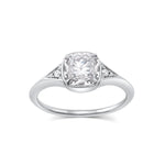 Alyssa | Diamond Accent Solitaire Engagement Ring-Honey Jewelry Co-Honey Jewelry Co