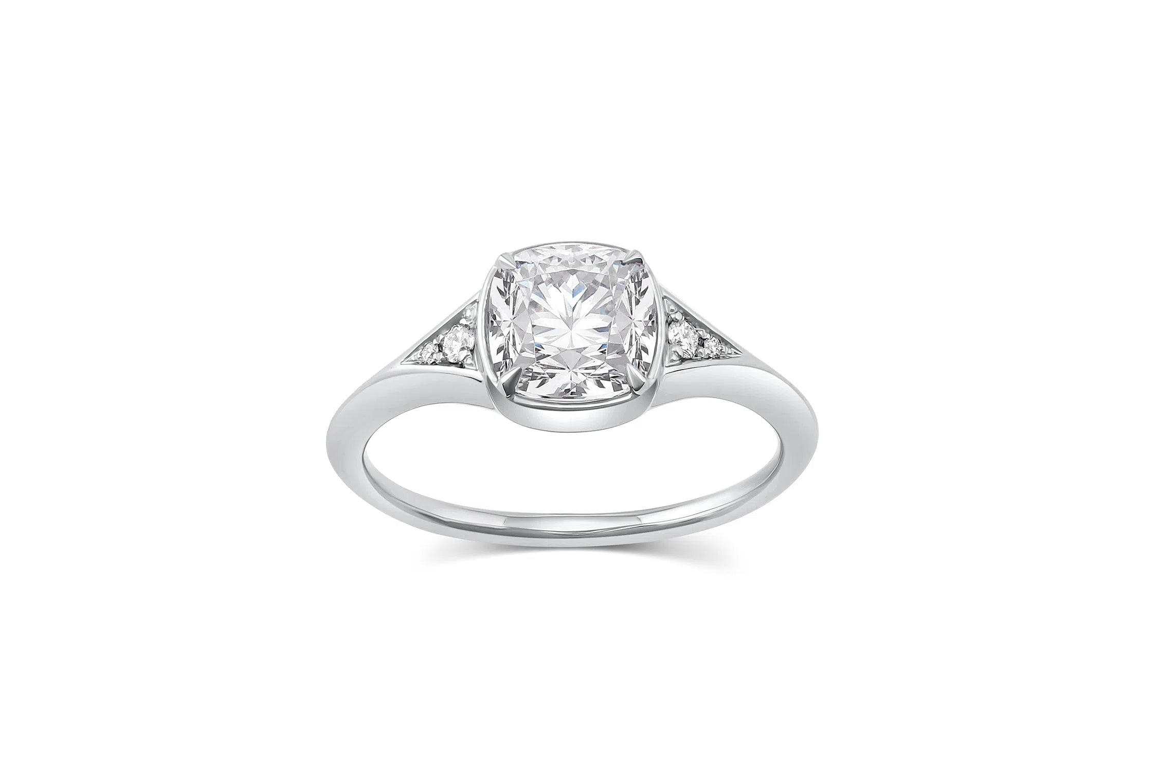 Alyssa | Diamond Accent Solitaire Engagement Ring-Honey Jewelry Co-Honey Jewelry Co