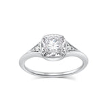 Alyssa | Diamond Accent Solitaire Engagement Ring-Honey Jewelry Co-Honey Jewelry Co