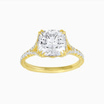 Samantha | Claw Prong French Set Pave Engagement Ring-Honey Jewelry Co-Honey Jewelry Co