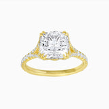 Samantha | Claw Prong French Set Pave Engagement Ring-Honey Jewelry Co-Honey Jewelry Co