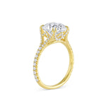 Samantha | Claw Prong French Set Pave Engagement Ring-Honey Jewelry Co-Honey Jewelry Co