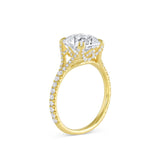 Samantha | Claw Prong French Set Pave Engagement Ring-Honey Jewelry Co-Honey Jewelry Co