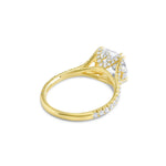 Samantha | Claw Prong French Set Pave Engagement Ring-Honey Jewelry Co-Honey Jewelry Co