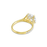 Samantha | Claw Prong French Set Pave Engagement Ring-Honey Jewelry Co-Honey Jewelry Co