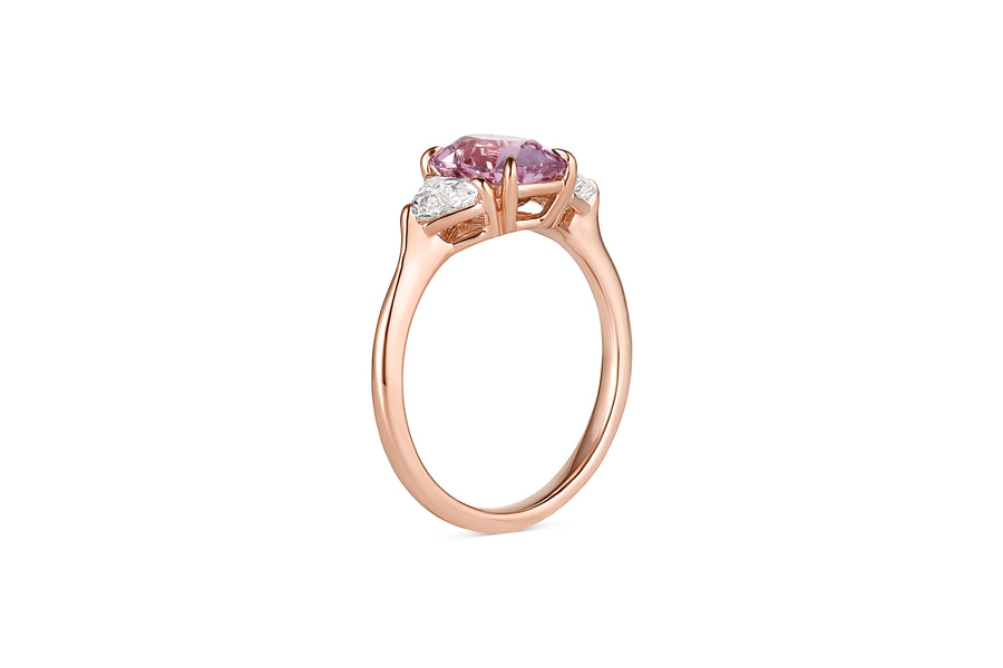 1.76ct Elongated Cushion Pink Spinel Ring