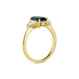 1.65ct Emerald-Cut Natural Green Sapphire Ring