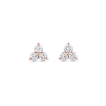 3-Stone Diamond Earrings Rose Gold