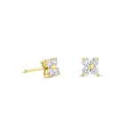 Petite 4-Stone Lab-Grown Diamond Stud Earrings