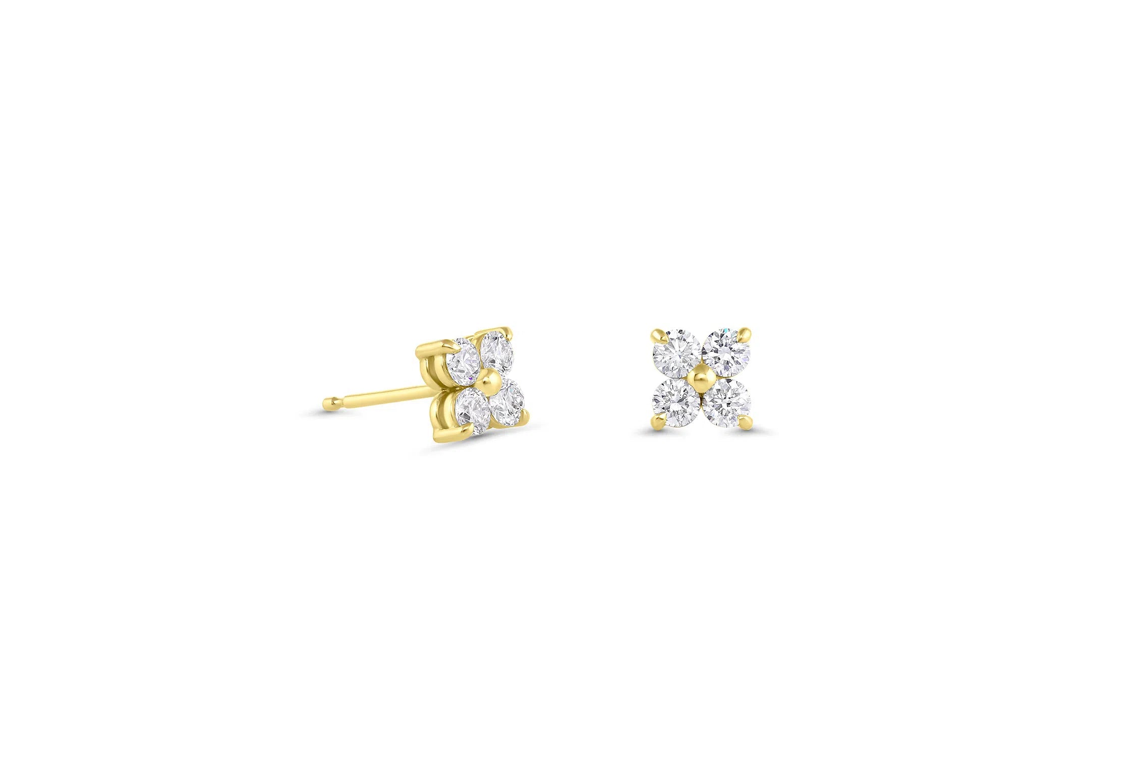 Petite 4-Stone Lab-Grown Diamond Stud Earrings