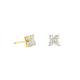 Petite 4-Stone Lab-Grown Diamond Stud Earrings
