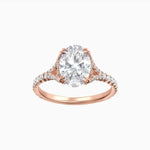 Samantha | Claw Prong French Set Pave Engagement Ring-Honey Jewelry Co-Honey Jewelry Co