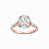 Samantha | Claw Prong French Set Pave Engagement Ring-Honey Jewelry Co-Honey Jewelry Co