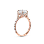 Samantha | Claw Prong French Set Pave Engagement Ring-Honey Jewelry Co-Honey Jewelry Co