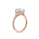 Samantha | Claw Prong French Set Pave Engagement Ring-Honey Jewelry Co-Honey Jewelry Co