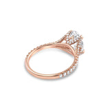Samantha | Claw Prong French Set Pave Engagement Ring-Honey Jewelry Co-Honey Jewelry Co