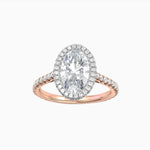 Sophia | Oval Double Halo Engagement Ring-Honey Jewelry Co-Honey Jewelry Co