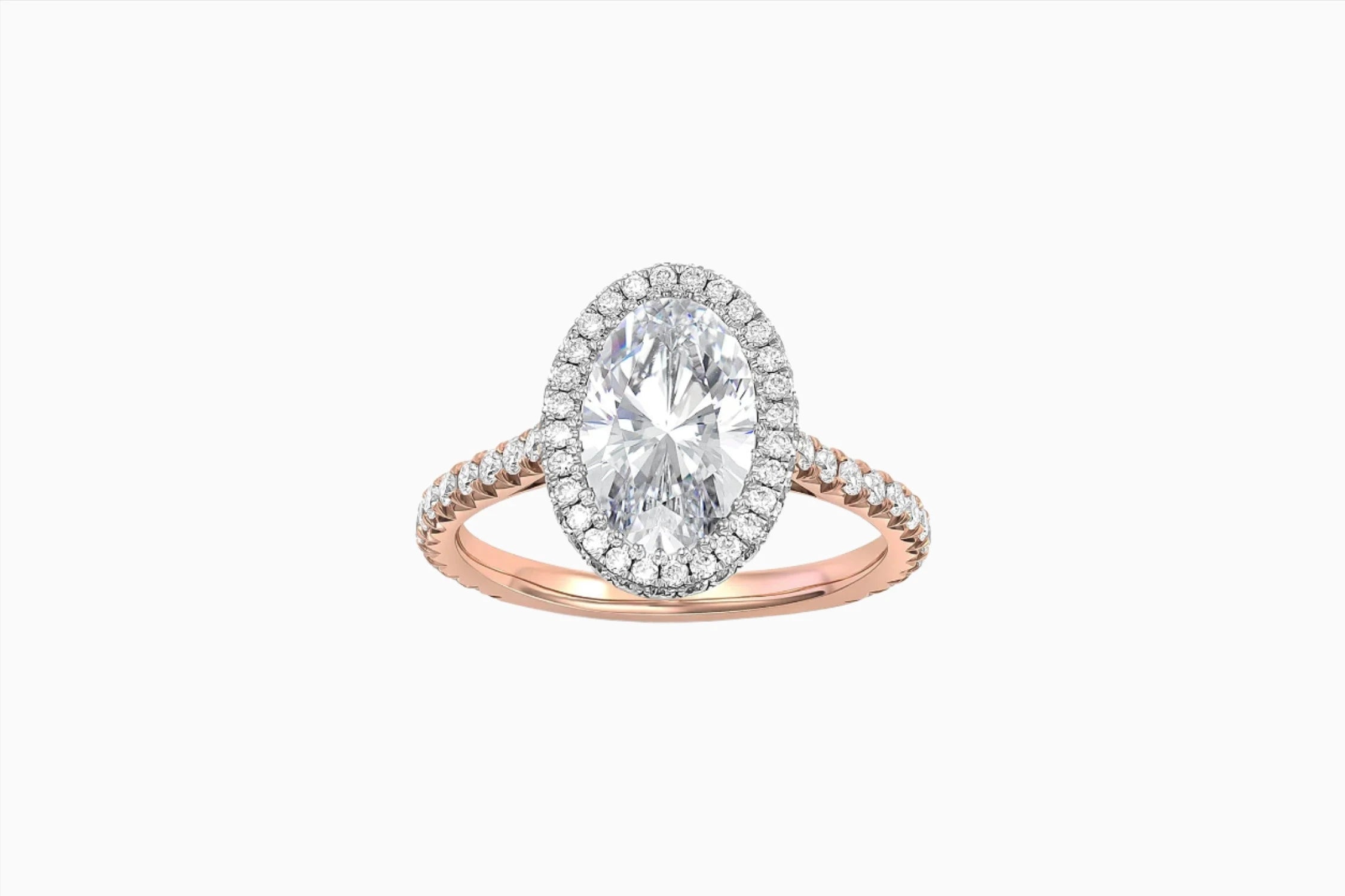 Sophia | Oval Double Halo Engagement Ring-Honey Jewelry Co-Honey Jewelry Co