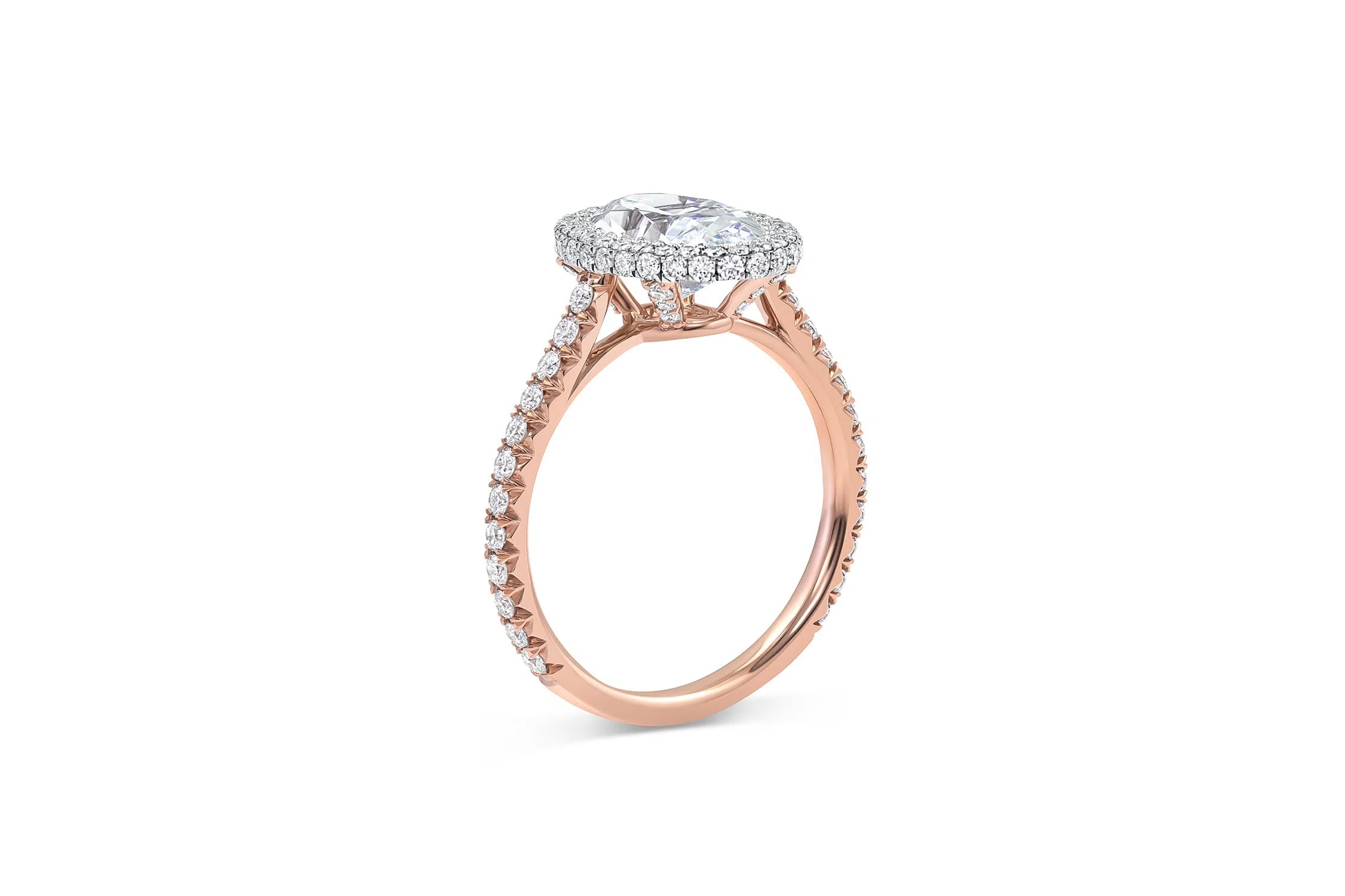 Sophia | Oval Double Halo Engagement Ring-Honey Jewelry Co-Honey Jewelry Co