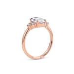 Eva | Oval Engagement Ring with Round Side Stones-Honey Jewelry Co-Honey Jewelry Co