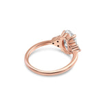 Eva | Oval Engagement Ring with Round Side Stones-Honey Jewelry Co-Honey Jewelry Co