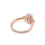 Eva | Oval Engagement Ring with Round Side Stones-Honey Jewelry Co-Honey Jewelry Co