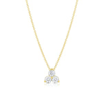 Large 3-Leaf Clover Lab Grown Diamond Necklace-Honey Jewelry Co-Honey Jewelry Co