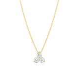 Large 3-Leaf Clover Lab Grown Diamond Necklace-Honey Jewelry Co-Honey Jewelry Co