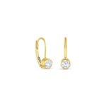 4mm Solitaire Diamond Drop Earrings