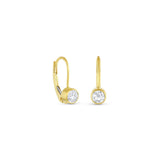 4mm Solitaire Diamond Drop Earrings