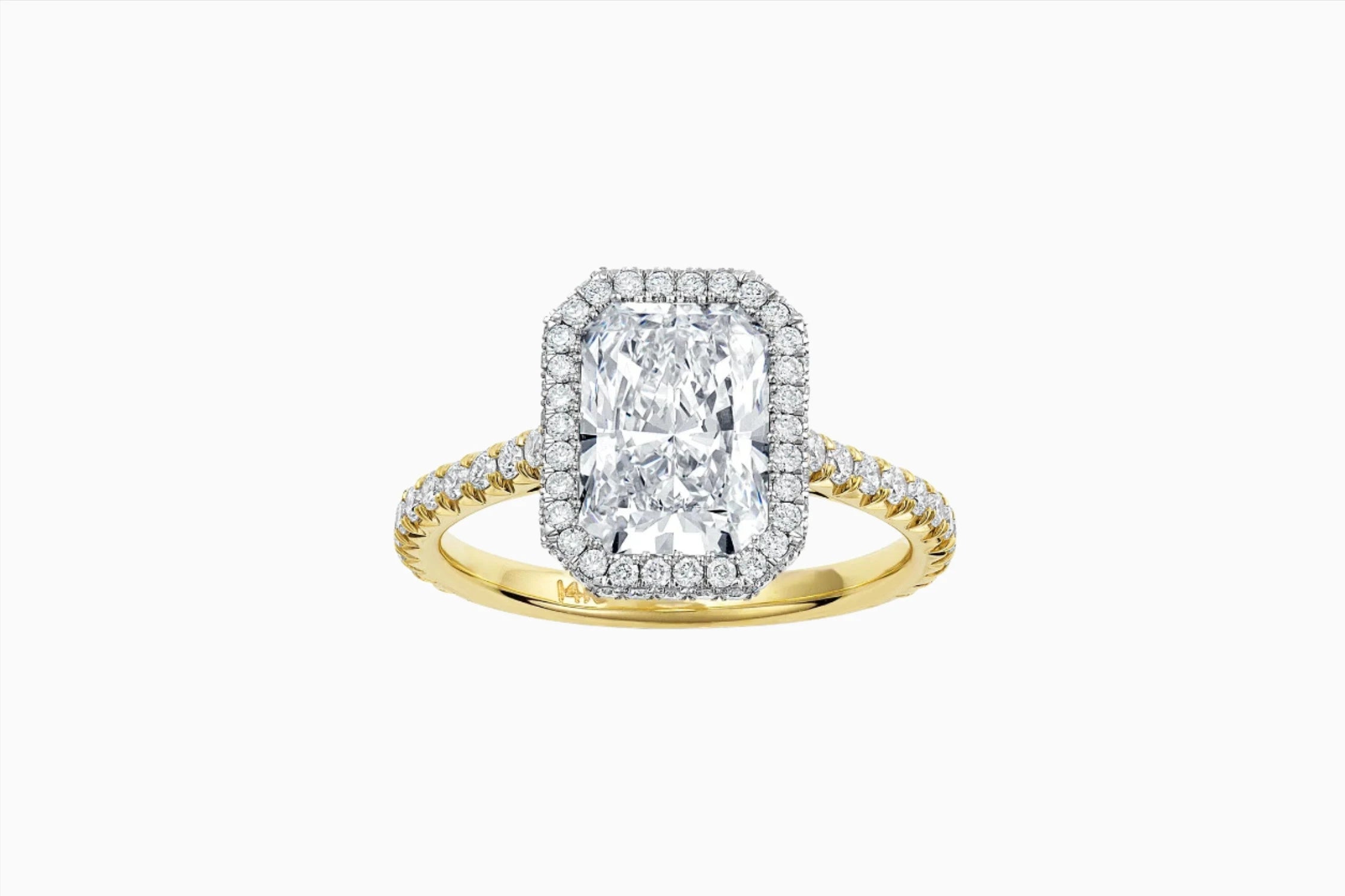 Sophia | Radiant Double Halo Engagement Ring-Honey Jewelry Co-Honey Jewelry Co