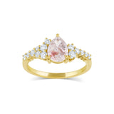 .86ct Pear-Shaped Salt & Pepper Diamond Cluster Ring