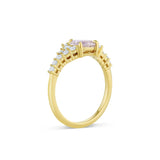 .86ct Pear-Shaped Salt & Pepper Diamond Cluster Ring