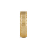 Men's Beveled Honeycomb Edge Wedding Band - 6.5mm
