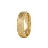 Men's Beveled Honeycomb Edge Wedding Band - 6.5mm