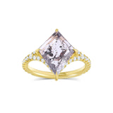2.43ct Kite Salt & Pepper Diamond Engagement Ring