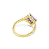 2.43ct Kite Salt & Pepper Diamond Engagement Ring