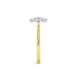 Round Halo Engagement Ring in Yellow Gold