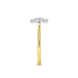 Round Halo Engagement Ring in Yellow Gold