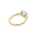 Round Halo Cathedral Engagement Ring