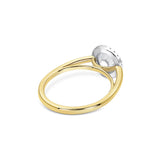 Round Halo Cathedral Engagement Ring