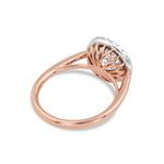 Basket Engagement Ring in Rose Gold | Round Cut | Halo