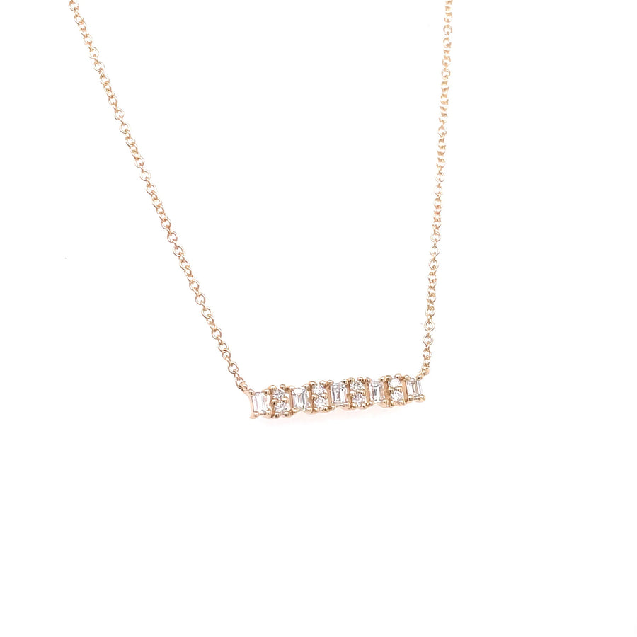 Heirloom Straight Bar Necklace - Yellow Gold