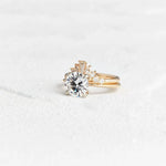 Round, Marquise, and Baguette Diamond Wedding Ring