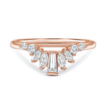Baguette, Round, & Marquise Diamond Wedding Ring